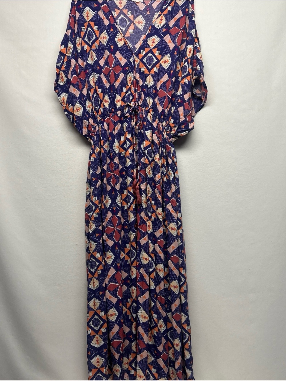 Boho Geometric Print Maxi Dress beach cover up boho L/XL